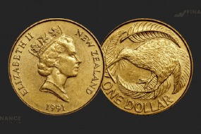 which bird is featured on New Zealand’s one dollar coin?