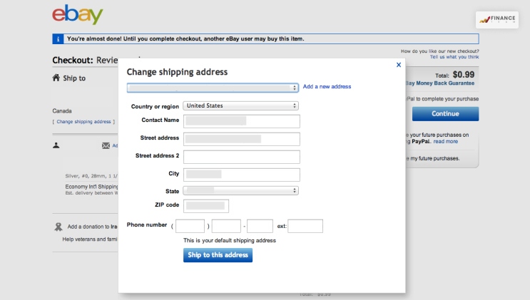 First Problem: How To Change Shipping Address On eBa