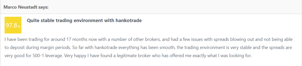 Stable trading environment