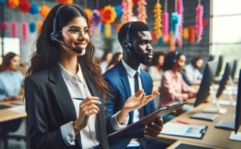 outbound call center team