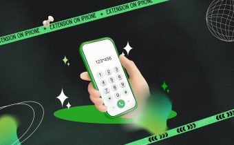 how to dial extension on iphone