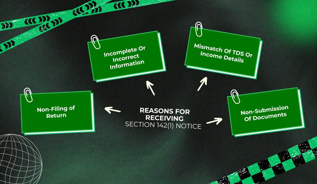 Reasons For Receiving Section 142(1) Notice
