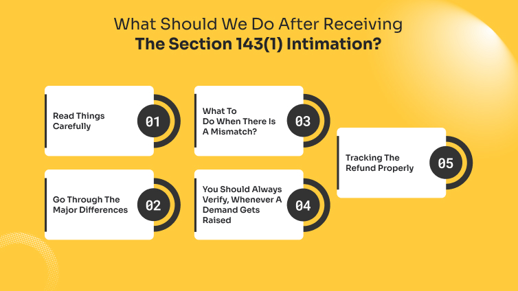 What Should We Do After Receiving The Section 143(1) Intimation