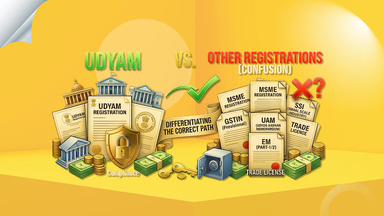Udyam VS. The Other Registrations Beginners Confuse It With