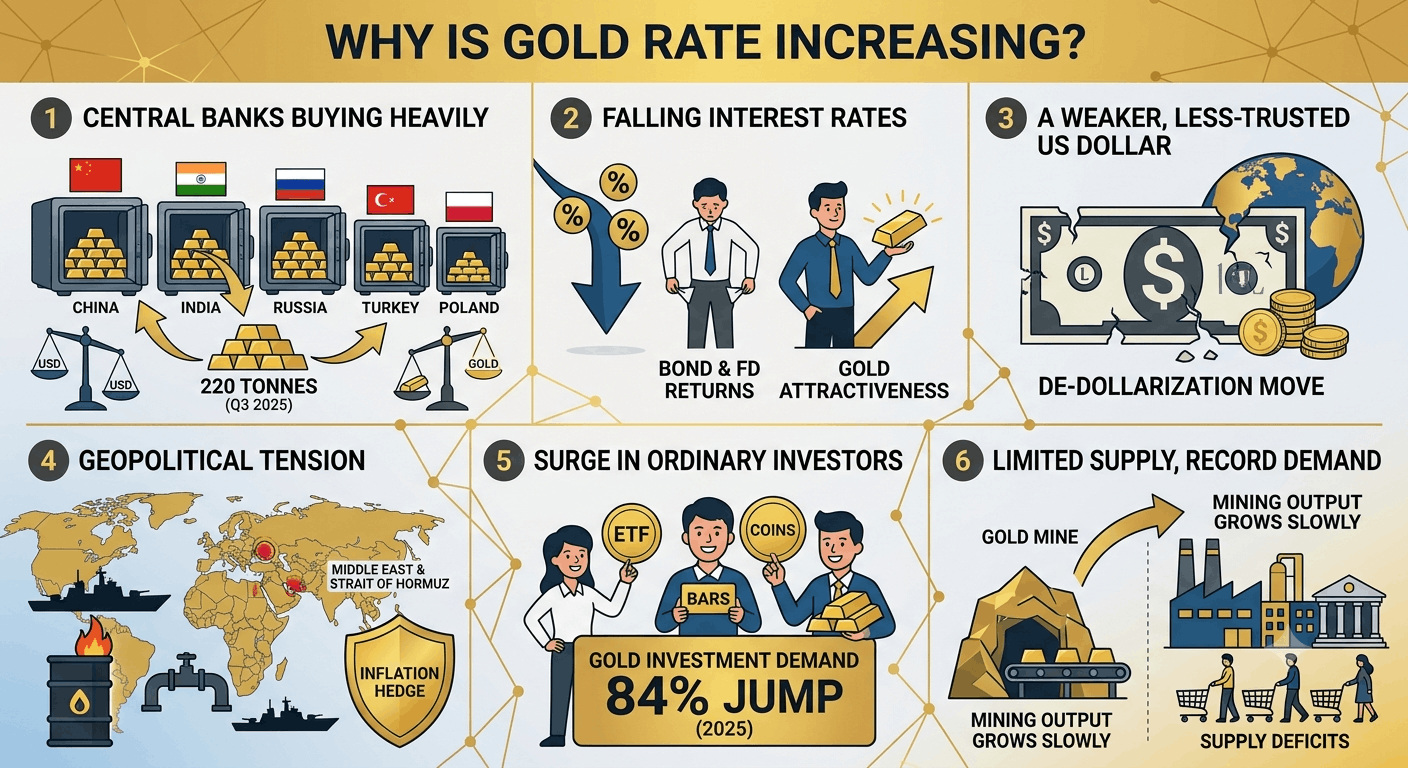 why gold rate increasing